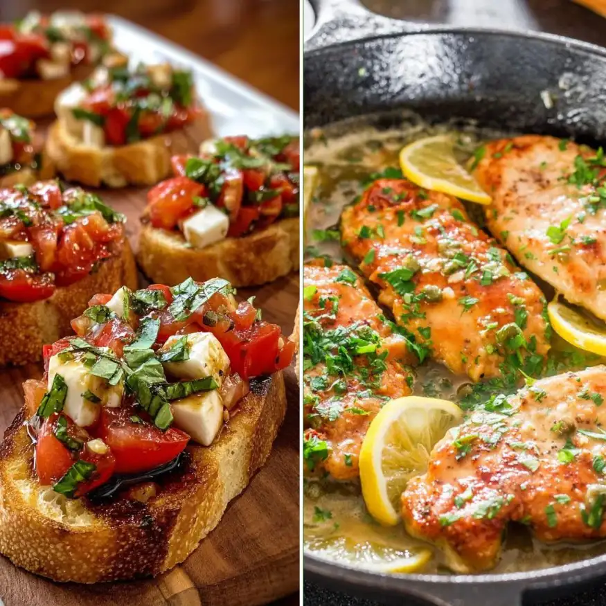 Plato de comida italiana