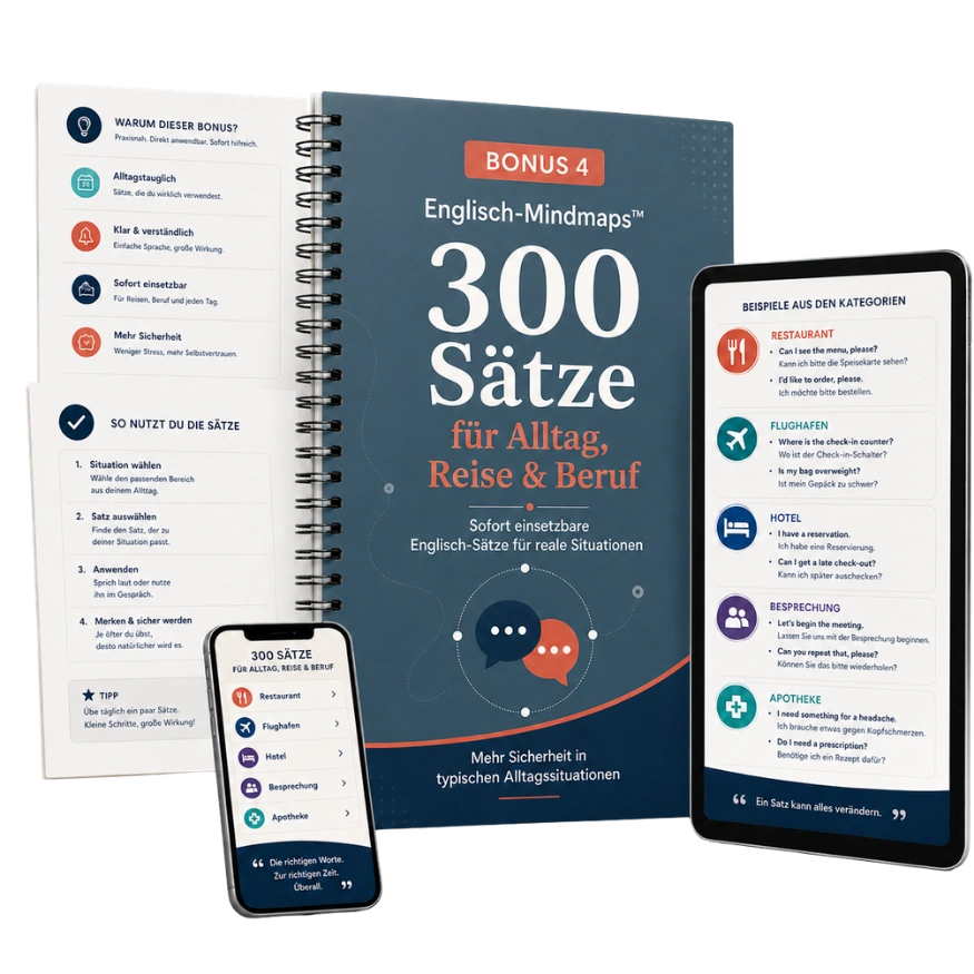 Bonus 4 — 300 Sätze für Alltag, Reise & Beruf