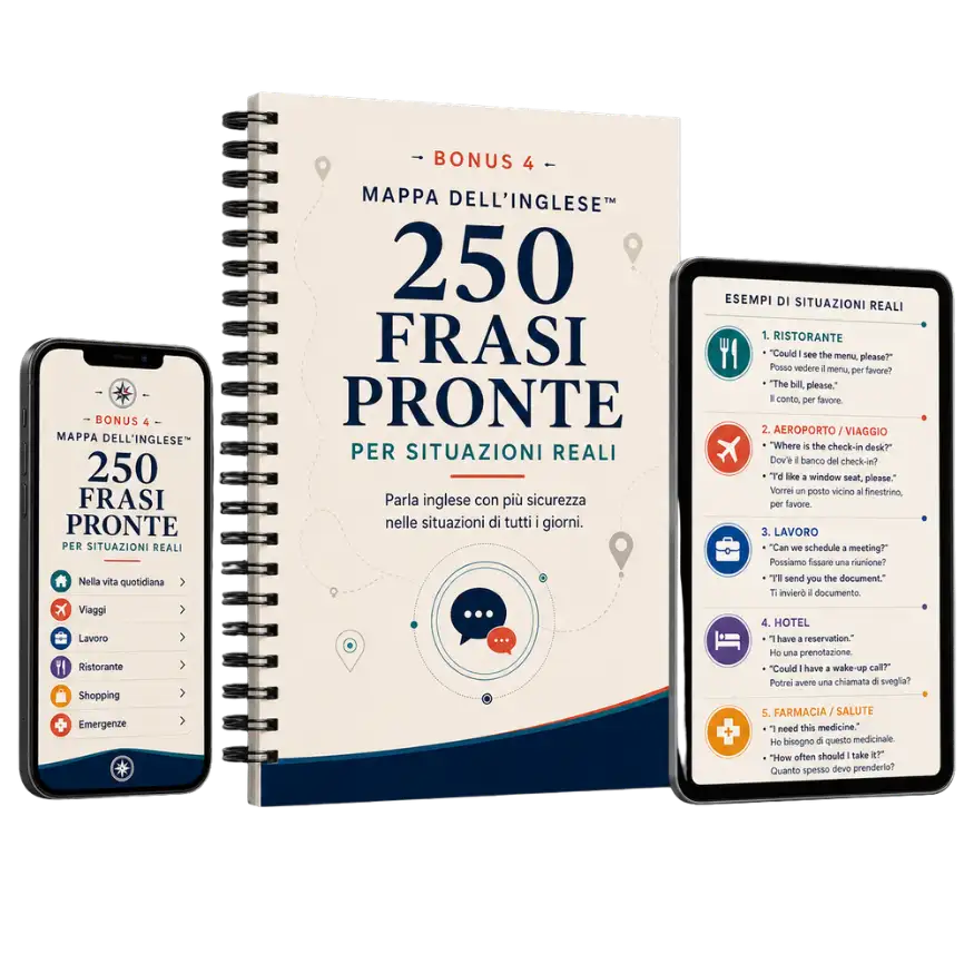 Bonus 4 — 250 Frasi Pronte per Situazioni Reali