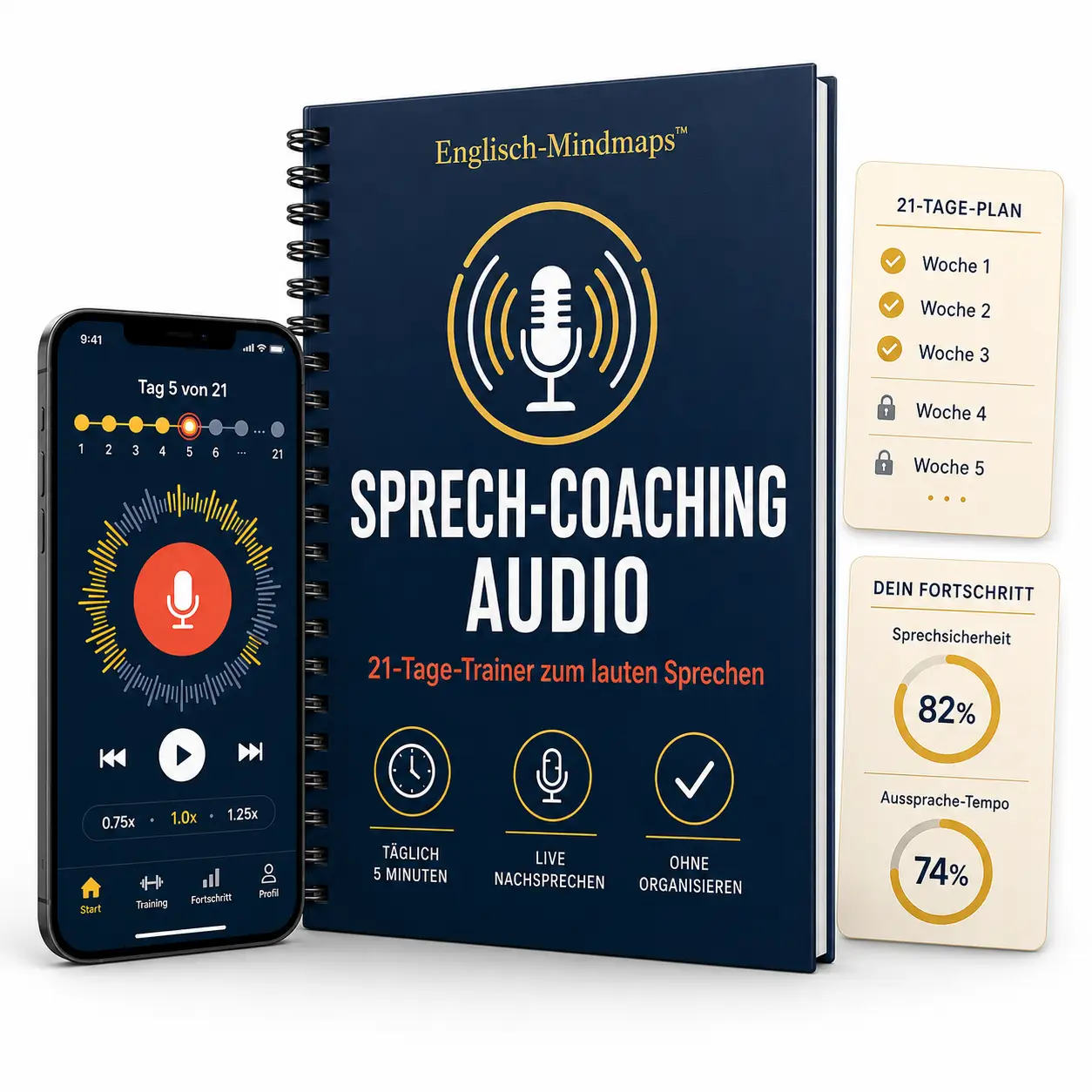 Sprech-Coaching Audio — 21-Tage-Trainer