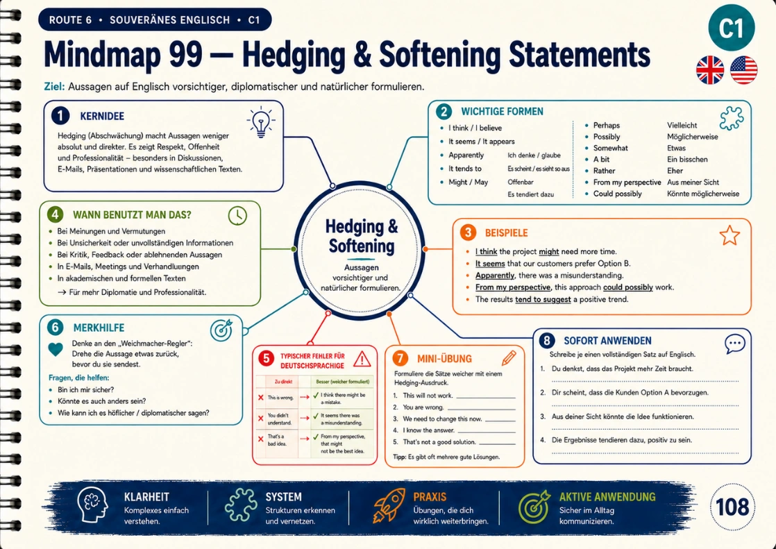 Beispiel einer Englisch-Mindmap