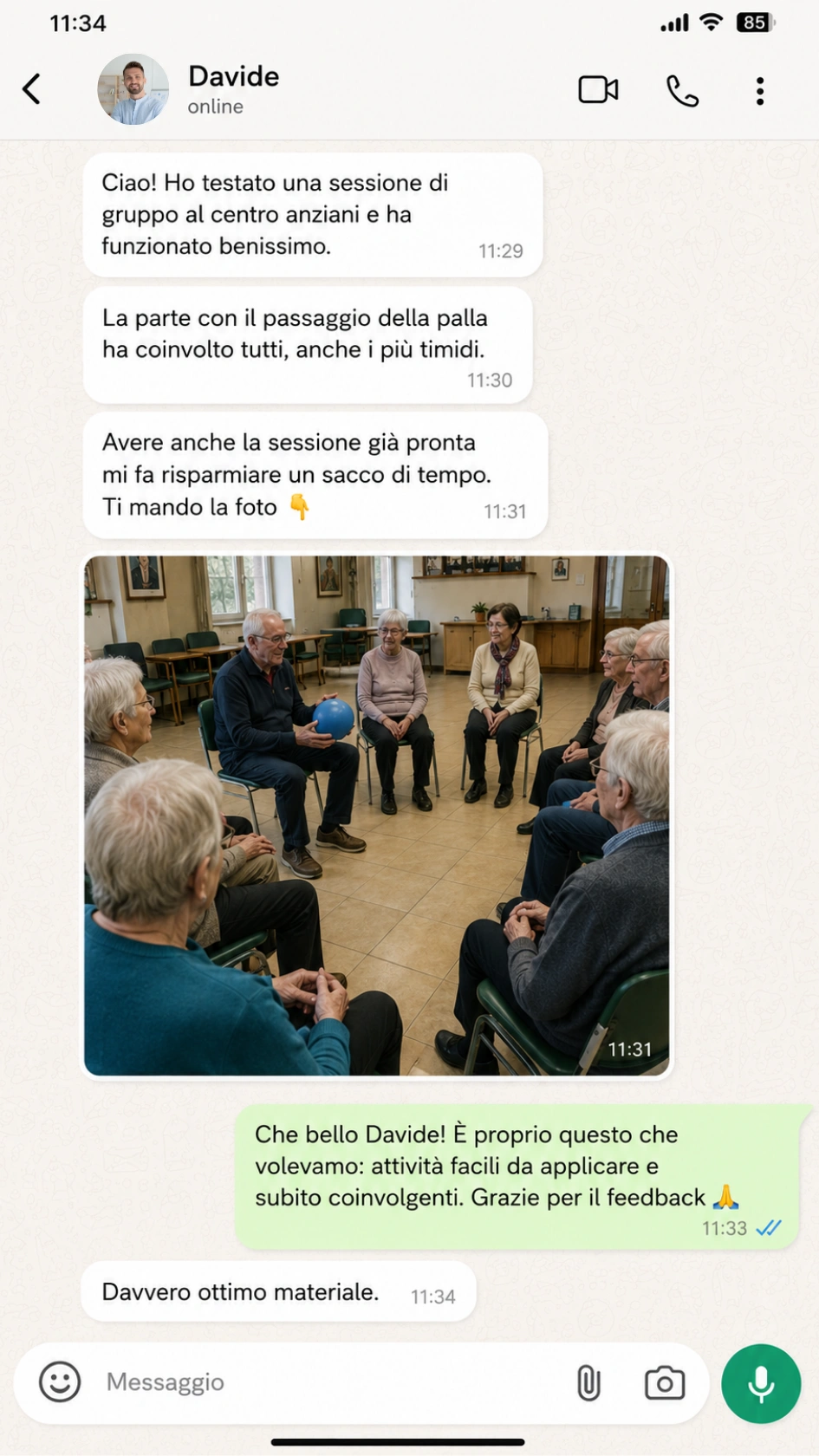 Testimonianza reale su WhatsApp