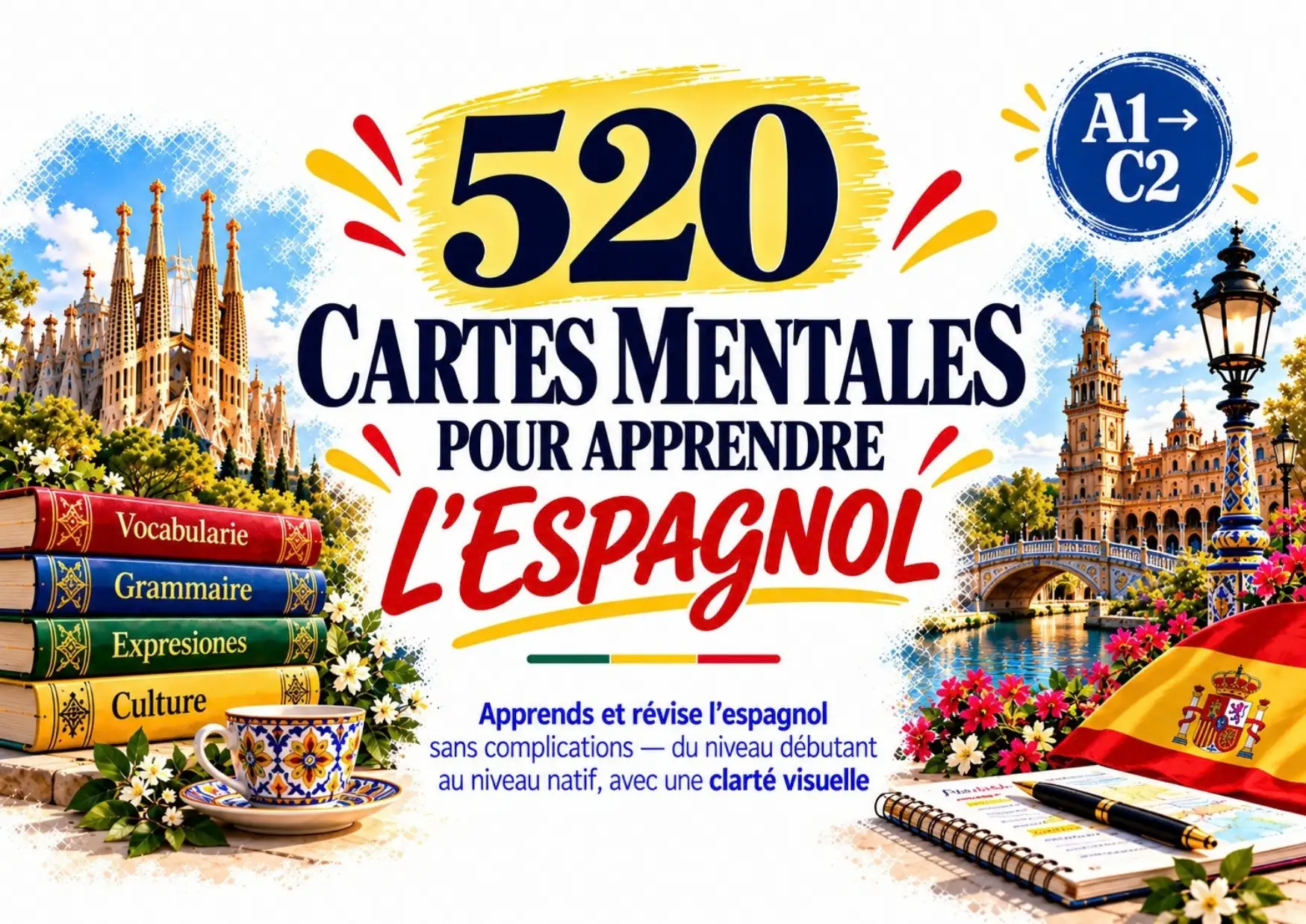 Exemple de carte mentale d'espagnol